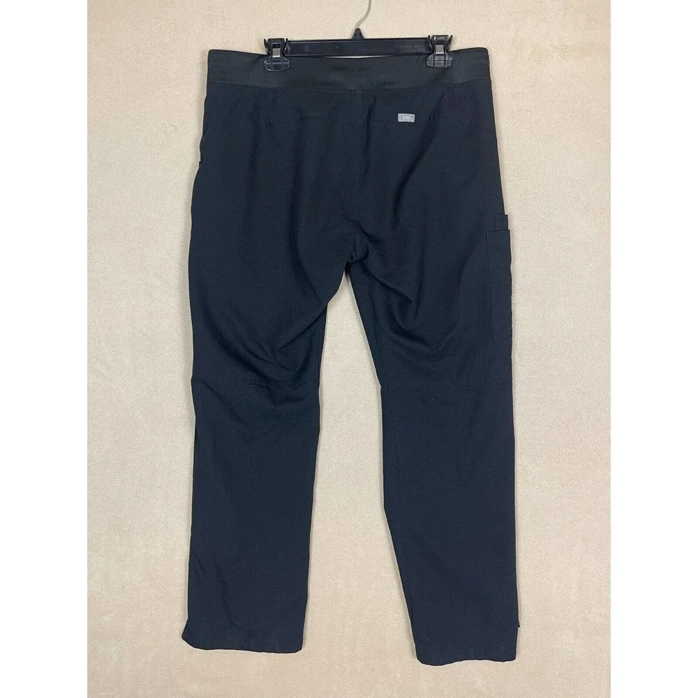 Figs Technical Collection Scrub Pants Mens L Black Elastic Waist w Drawstring‎